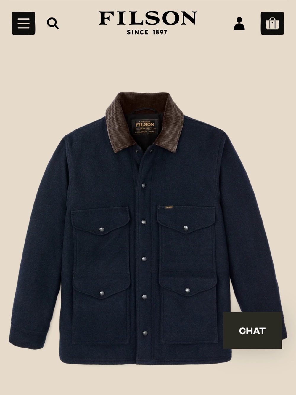 Filson SPOKANE INSULATED CRUISER JACKET